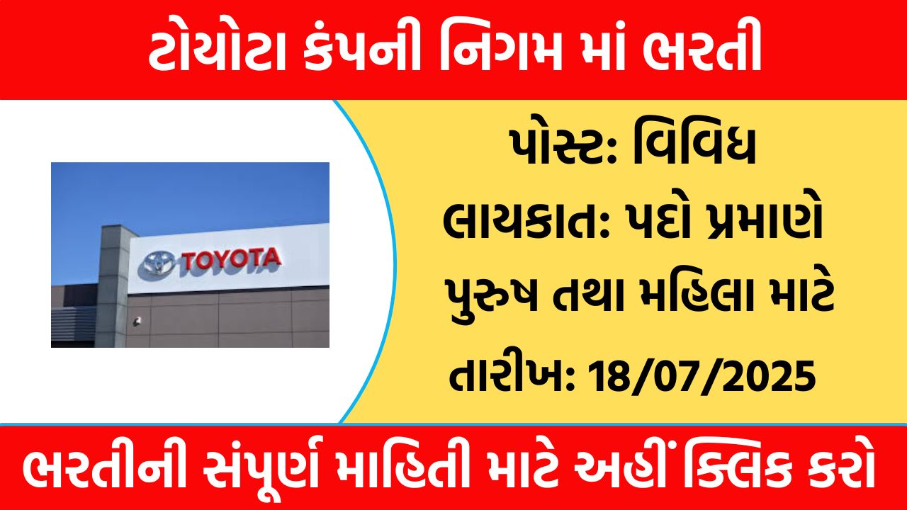 Toyota Recruitment Gujarat